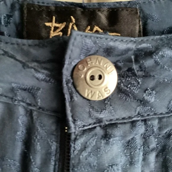 Johnny Was NWT Kiarra Pant Women'sSize 2Navy Blue Cargo Joggers